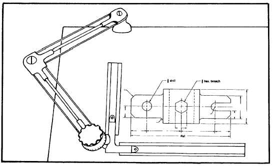 Figure 2-34.-Drafting machine with enclosed steel bands.